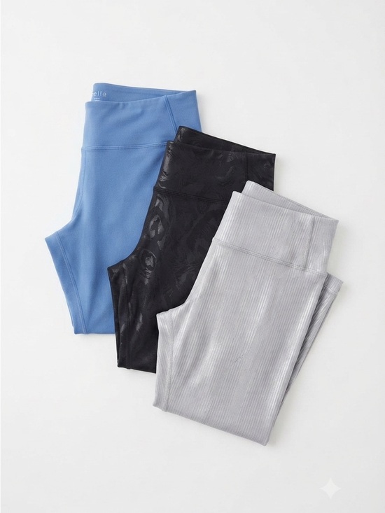 Zella Other - Lot of 3 Zella Girl Leggings XL 14/16 Black Blue Grey Athleisure
